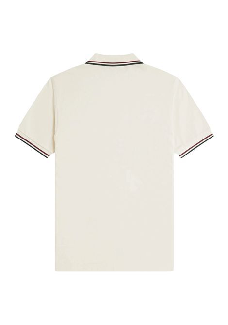 Fred Perry Twin Tipped Shirt Ecru Bordeaux Grassroots Men FRED PERRY | Polo Shirts | M3600P-84A